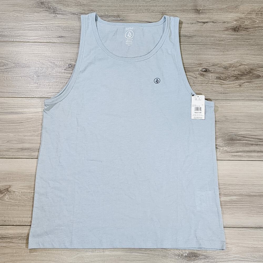 Volcom Tank Men's Medium Blue Solid Heather New